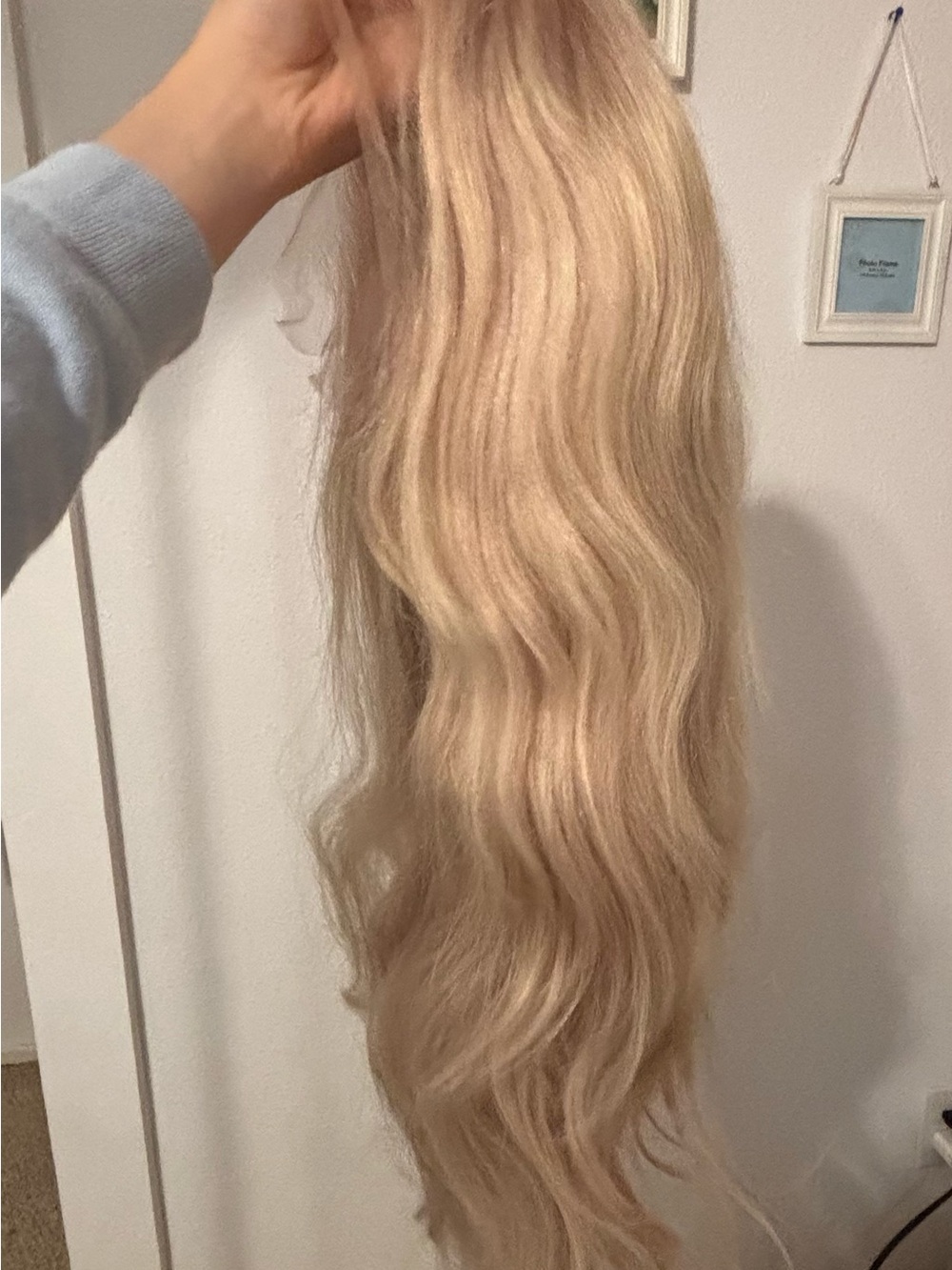 Long Wavy Blonde Clip-In Hair Extension - Unbranded